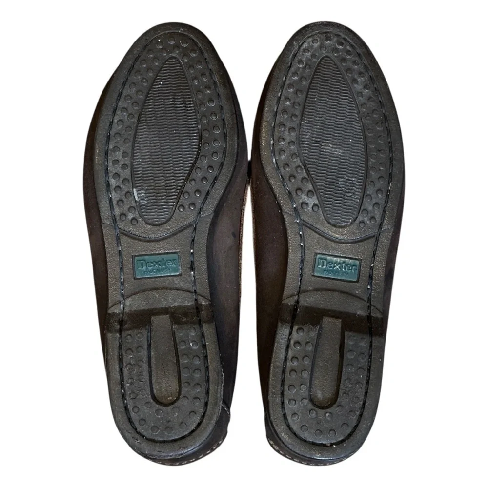 VTG Dexter USA Two Tone Leather Almond Moc Toe Boat Shoes Brown Women’s 9.5M